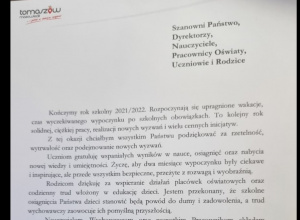 List Prezydenta Miasta Tomaszowa Mazowieckiego