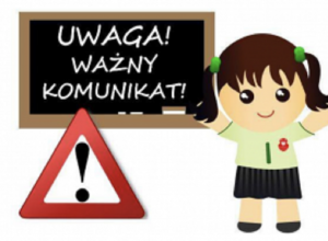 Logo: Uwaga ważny komunikat!